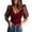 Red, variant on Nmnitkp Women's Tops, Tees & Blouses Mesh Puff Sleeve V-Neck T-Shirt, Solid Color Fitted Casual Summer Tops for Daily & Party Wear Red,S