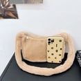 thumbnail image 2 of Bolso de hombro para axilas de felpa suave a la moda para mujer, con estampado de cerezas, 2 of 4