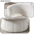 thumbnail image 6 of Round Swivel Chair,Modern Accent Chair,Comfy Barrel Chair,Fuzzy Teddy Upholstered Armchair for Living Room,Bedroom,Office,Waiting Room (White Left), 6 of 18