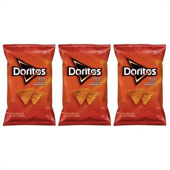 Doritos Zesty Cheese Tortilla Chips, 255g/9oz, 3-Pack