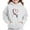 White, variant on Thetops Big Girls Hoodie 7T Black - Paw Print & Heart Design, 100% Polyester Durable, Machine Washable, Cute Casual Wear for Everyday Use
