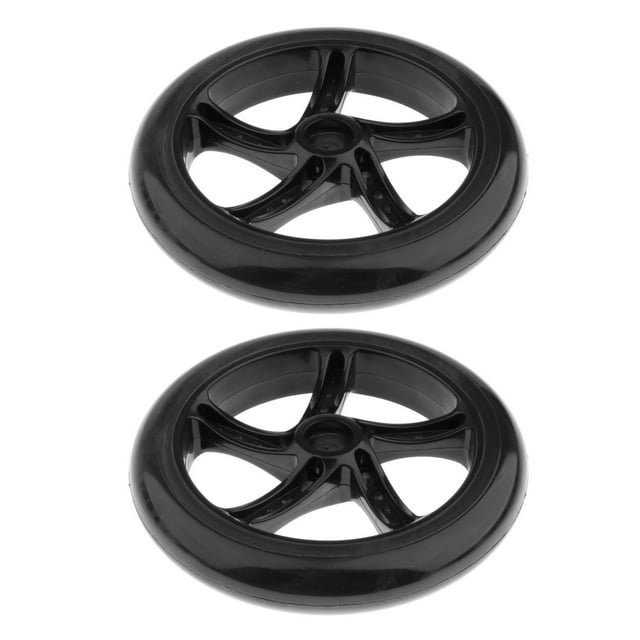 1 par de ruedas para patinete eléctrico, silenciosas, modificadas, con neumáticos reacondicionados, carga máxima de 330 lb Negro
