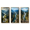 thumbnail image 2 of Designart "Adirondack Mountains in New York, USA III" Landscapes Framed Wall Art Set Of 3 - Green Usa Frame Canvas Set For Living Room Decor, 2 of 7