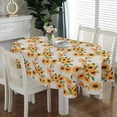 thumbnail image 3 of Oval Tablecloth 52 x 70 Inch, Sunflower Flower Tablecloth for Oval Table, Fabric Wrinkle Free Washable Waterproof Tablecloth Oval Table Cloth for Kitchen Dining Room Table, 3 of 5