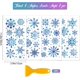 thumbnail image 2 of 4 láminas de calcomanías navideñas de copos de nieve azules para decoración de muebles (11,8 x 5,9 pulgadas)., 2 of 9