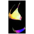 thumbnail image 6 of Teissuly Women's Cool Colorful Reflective Split Swimsuit Women's Tie Up Bikini Set, 6 of 9