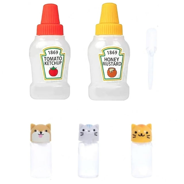 Spree Botellas de Aderezo de Ensalada, Botellas de Salsa de Soja Segura Para El Trabajo