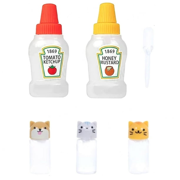 Botellas de Salsa de Soja, Botellas de Aderezo de Ensalada de Envasado Portátiles para la escuela para la escuela