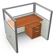 thumbnail image 6 of OFM RiZe 1 x 1 Privacy Workstation Unit in Gray Beige and Maple, 6 of 7