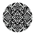 thumbnail image 2 of Nawypu  Tribal Elements Fitted Round Table Cloth Ethnic Collection Aztec Stile Tribal Art Design Culture Elastic Stretch Tablecloth, 2 of 7