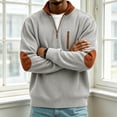 thumbnail image 5 of Stamzod Quarter Zip Men Corduroy Sweatshirt Color Block Long Sleeve Pullover Sweatshirts 2026 Fall Fashion Oversized Sweat Shirt Gray B XXL, 5 of 6