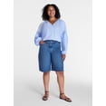 thumbnail image 2 of Time and Tru Women's Barrel Bermuda Shorts, Sizes 0-20, 2 of 6