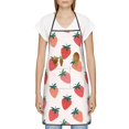 thumbnail image 3 of Sikiie Hand Drawn Strawberry Aprons for Kitchen Cooking Aprons, Chef Apron for Men Women Chef, 3 of 7