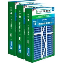 Filterbuy 17.5x27x5 MERV 13 Health Defense, Pleated HVAC AC Furnace Air Filters for Trane Perfect Fit & American Standard (3-Pack)