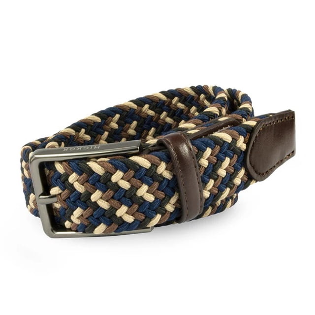 Hickok Cinturón Trenzado Stretch Terra Ajustable Hombre 37 mm Casual Elástico