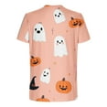 thumbnail image 4 of Men's Halloween Printed Round Neck Short Sleeved Blouses Oversize Basic Slim Fit T-shirt, 4 of 4