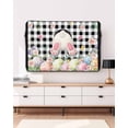 thumbnail image 3 of Outdoor TV Cover 48 to 50 Inch Weatherproof, Easter Bunny Tail Waterproof TV Screen Protector for Outside Decor with Zipper and Pocket 48"L x 30"H , Color Eggs Spring Flowers Black White Plaid, 3 of 7