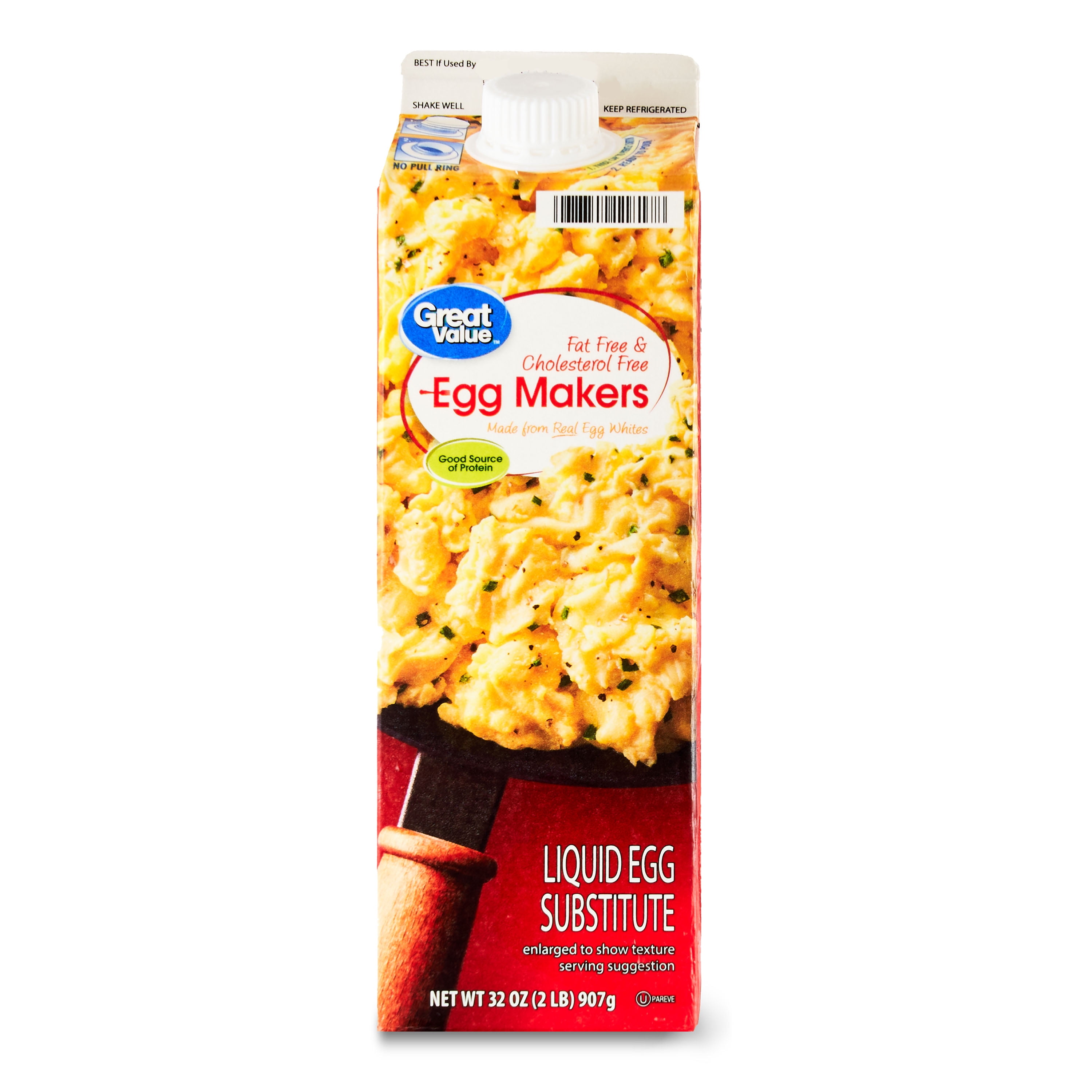 Great Value Fat Free and Cholesterol Free Egg Makers, 32oz Carton