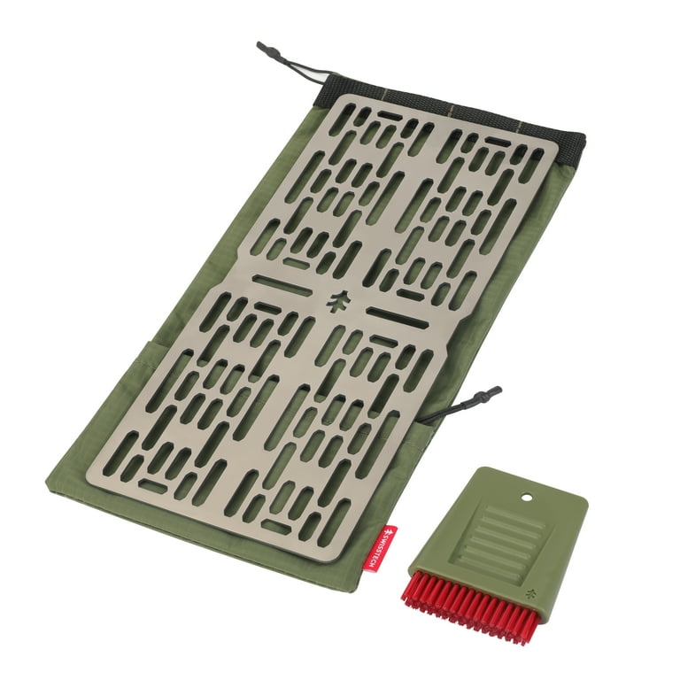 Swiss Tech Titanium BBQ Grill Grate Kit with Cleaning Brush
