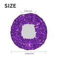 thumbnail image 6 of Kll Purple Glitter Pattern Shower Cap & Bath Cap For Women,Reversible Oversized Waterproof Shower Caps For All Hair Lengths,Elastic Reusable Bathing Hair Cap, 6 of 9