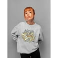 thumbnail image 2 of Superhero Fun Starry-Eyed Trendy Graphic Symbol Women's Sweatshirt, 2 of 4