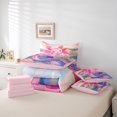 thumbnail image 6 of Manfei Ocean Axolotl 7 Pieces Full Size Bedding Sets,Sealife Salamander Full Size Bed in a Bag,Pink Reversible, 6 of 7