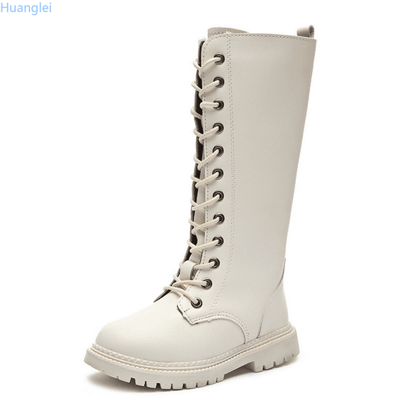 Huanglei Girls Winter Boots Mid Calf Warm Faux Lined Snow Boots For Toddler Kids Slip Casual Shoes Cowgirl Boots for Girls 4-4.5 Years