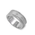 thumbnail image 1 of Braided Edges Round Cubic Zirconia Ring Sterling Silver 925 Size 9, 1 of 2