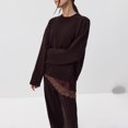 thumbnail image 5 of Long Sleeve Pullover Tops for Women, Trendy Going Out Sweater Top Casual Crew Neck Loose Fit Fall Winter Top M, 5 of 5