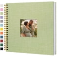 thumbnail image 1 of Álbum de fotos Hiwhy, 30 x 30 cm, funda de lino, 80 páginas, color verde, 1 of 9