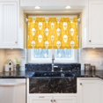 thumbnail image 6 of Skulls and Stars Pattern Tier Curtains Tier Kitchen Living Room Bedroom Balcony 2 Panels 27x24 Inch, 6 of 8