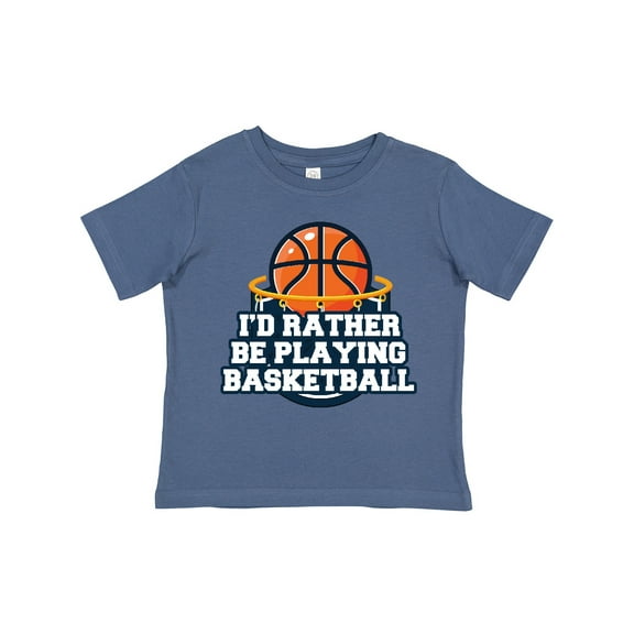 Inktastic I'd Rather Be Playing Basketball Boys or Girls Toddler T-Shirt