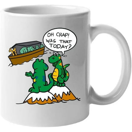 

Oh Crap Was That Today T Rex and Wild Animals Novelty Funny Ceramic Coffee Mug