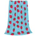 thumbnail image 2 of Balery Strawberries Manta de Felpa Suave y Acogedora – Cobija de Franela Aterciopelada para Cama, Lavable y Cálida para Sofá, Mascotas, Transpirable-40"x30", 2 of 7
