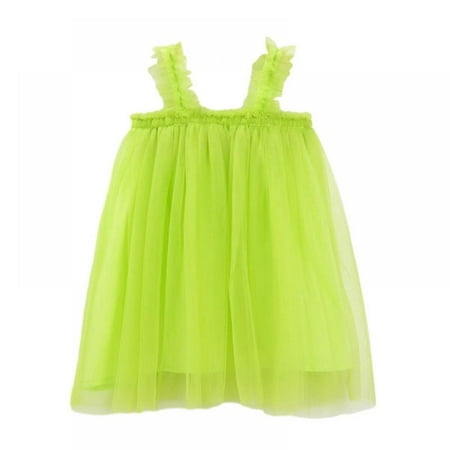 

BULLPIANO Baby Girls Special Occasion Tulle Tutu Dress Toddler Sleeveless Sundress for 0-6Years