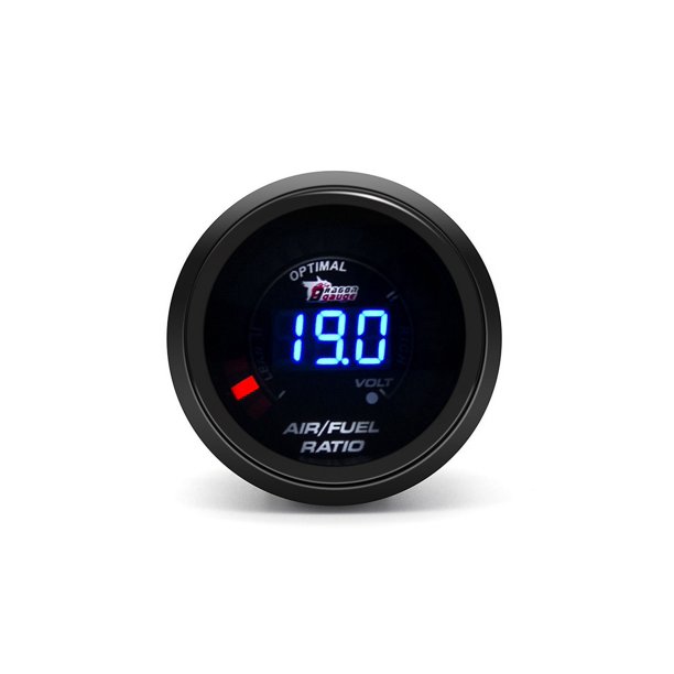 Instrumento de modificación de automóvil de 2 pulgadas, luz azul, pantalla digital, velocidad, temperatura del agua, temperatura del aceite, presión de aceite, voltaje, instrumento de automóvil
