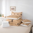 thumbnail image 6 of Feelyou Western Bohemian Aztec Bedding Comforter Set 7pcs, Wheat Tribal Square Queen Bedding Sets, Vintage Fashion Style Reversible Queen Sheet Sets, Microfiber Bedroom Decor, 6 of 8