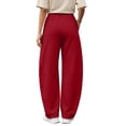 thumbnail image 5 of Gytharion Women's Curved Barrel Leg Sweatpants with Pockets Plus Size Elastic Waist Drawstring Loose Joggers Casual Solid Color Track Pants, 5 of 8