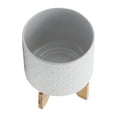 thumbnail image 5 of Garden Pots, 8" DIAMOND PLANTER W/ STAND, WHITE, Outdoor Planters, Garden Planters,, 5 of 9