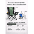 thumbnail image 4 of 2 Silla Plegable Playa Camping y Exteriores Grande y Comoda verde, 4 of 9