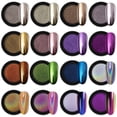 thumbnail image 1 of Polvo de uñas Artdone con purpurina cromada, 16 tarros, 1 g, 1 of 6