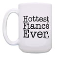 thumbnail image 2 of ThisWear Fiance Coffee Mug Set Hottest Fiance Ever Valentines Gifts 2 Pack 15oz Coffee Mugs, 2 of 4