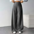 thumbnail image 2 of Byworldtasic Women's Wide Leg Pants Elastic High Waisted Casual Pants Elastic Waist Trousers, 2 of 6