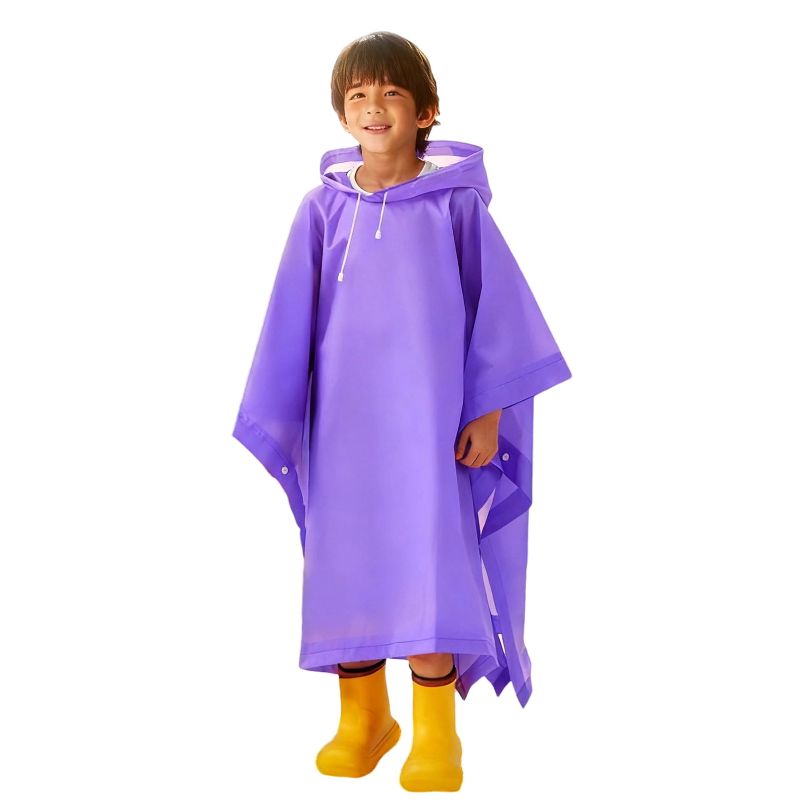 Thickened EVA Raincoat with Adjustable Hood and Spacious Cape Design for Outdoor Hiking Cycling and Rainy Day Activities Reusable and Portable Protective Rainwear