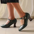 thumbnail image 5 of Mary Jane High Heels Ankle Slingback Dress Shoes for Women Party Dating with Buckle Strap, 5 of 9