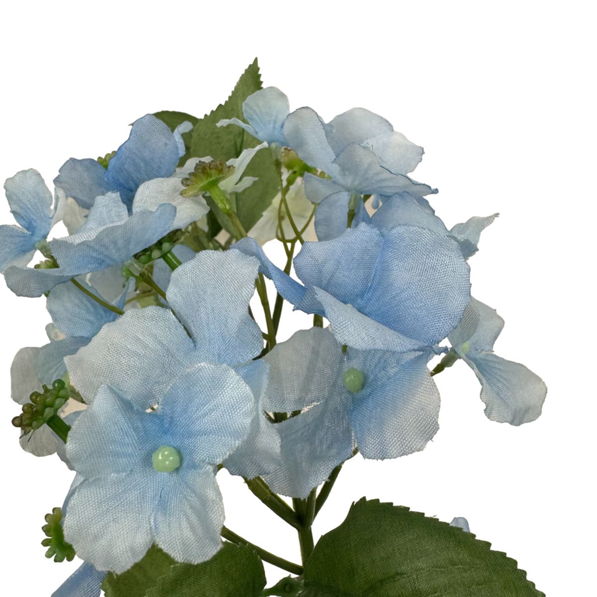 Mainstays 28 in Artificial Blue Drip Hydrangea Flower Stem, Indoor Decoration