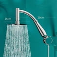 thumbnail image 2 of with Shower Arm Large High Pressure Stainless Steel Curved Shower Extension Shower Head Extension Shower Head Extender Rainfall Shower Head 6INCH SQUARE, 2 of 8