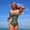 Green, variant on HUAXUN Womens One Piece Swimsuits Push Up Bathing Suit Tankini Swimsuits for Women Full Coverage Slimming Swimwear Full Coverage Swimsuits for Women