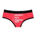 thumbnail image 2 of Womens Naughty Nice Tried My Best Panties Funny Christmas Bikini Brief Cute Underwear, 2 of 5