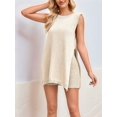 thumbnail image 6 of Women's Sleeveless Sweater Fit Tunic Tops 2 Piece Set Shorts Outfit Top for Summer Casual Beach Vacation Color XL, 6 of 8